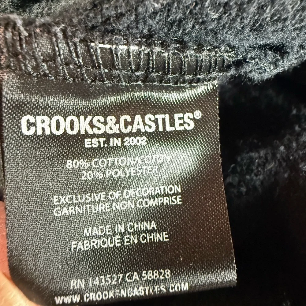 Crooks & Castles Black and Gray Crewneck Sweater Size 5XL